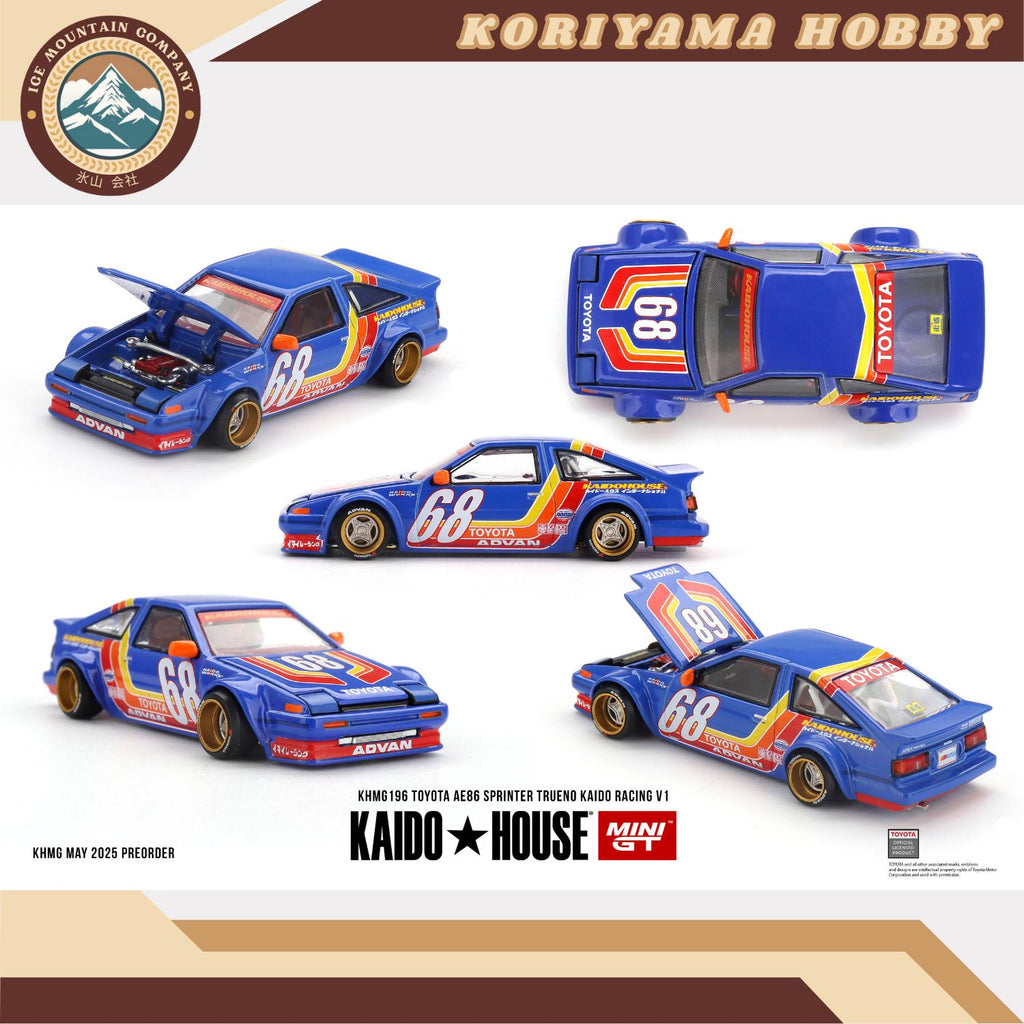Mini GT Kaido House 196 Toyota AE86 Sprinter Trueno Kaido Racing V1 MiniGT