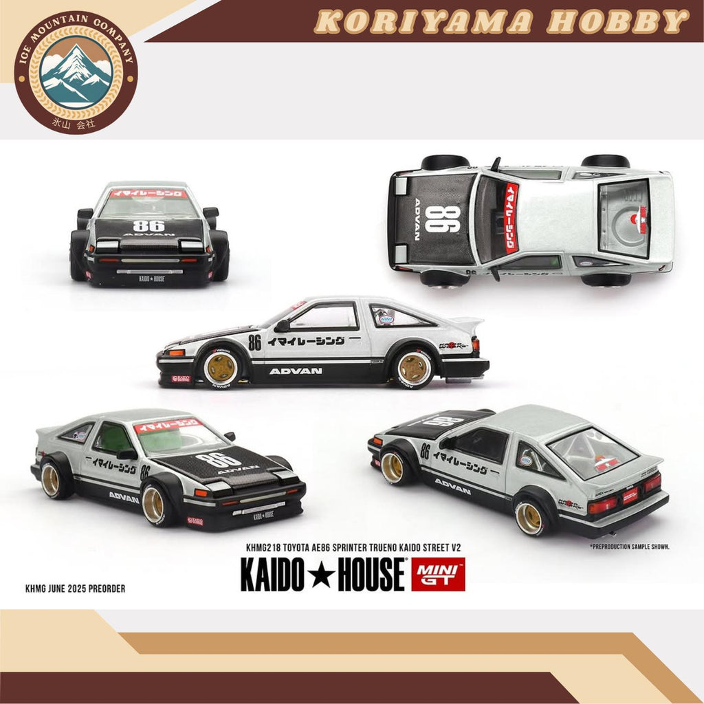 Mini GT Kaido House 218 Toyota AE86 Sprinter Trueno Kaido Street V2 MiniGT