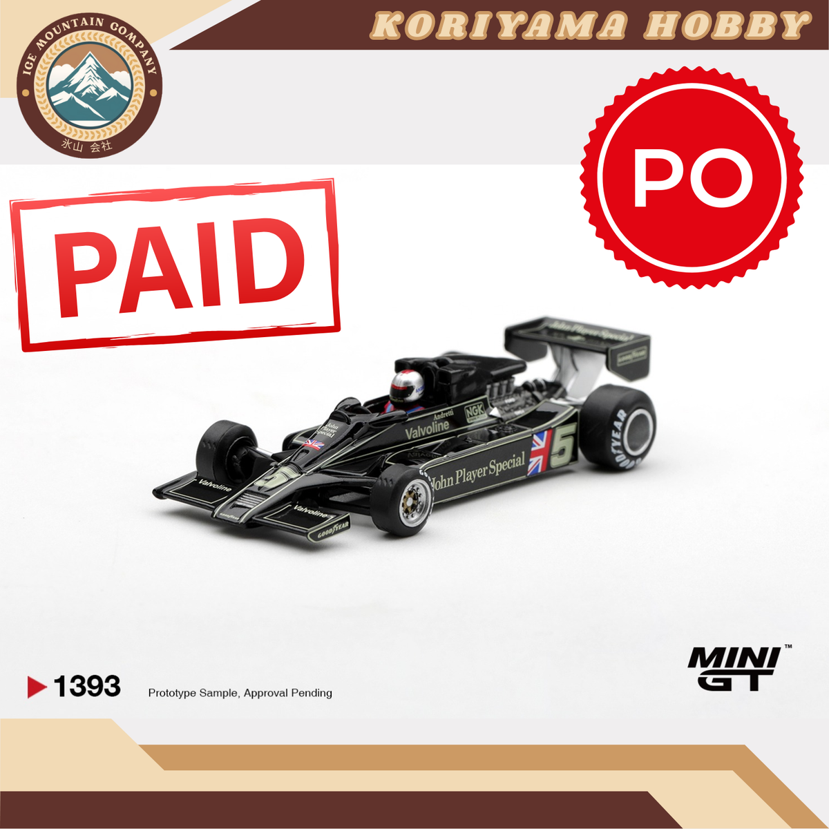 Mini GT 1393 Lotus 78 #5 Mario Andretti 1977 US GP West Winner MiniGT