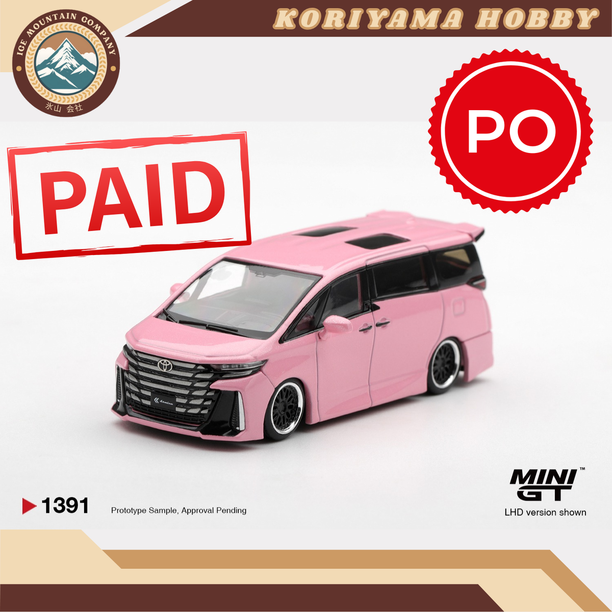 Mini GT 1391 Toyota Vellfire 40 KUHL Metallic Pink MiniGT