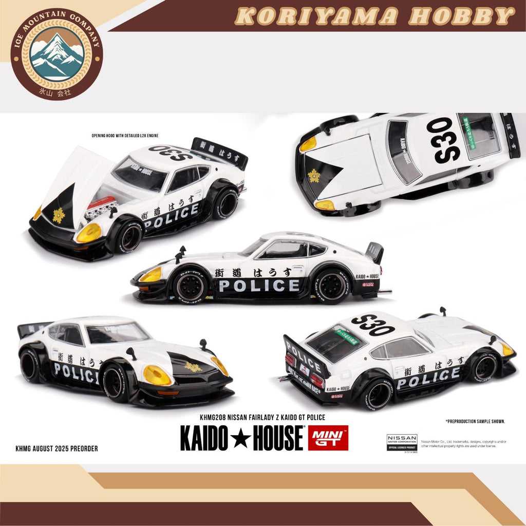Mini GT Kaido House 208 Nissan Fairlady Z Kaido GT Police MiniGT
