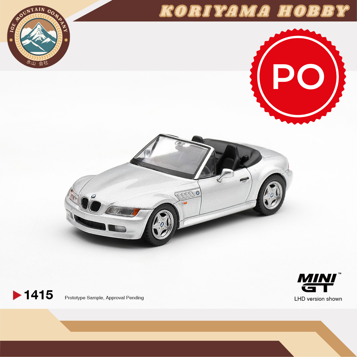 Mini GT 1415 BMW Z3 Titanium Silver MiniGT