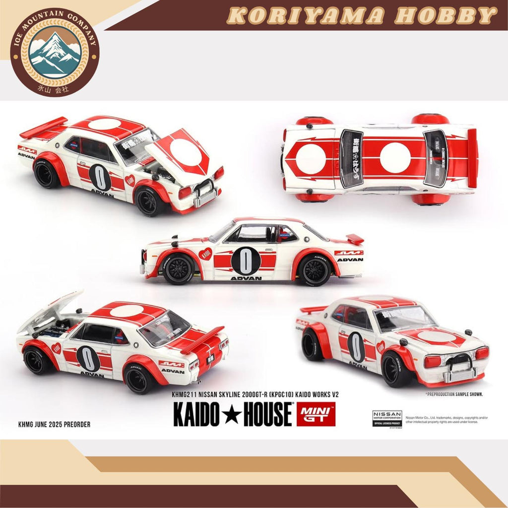 Mini GT Kaido House 211 Nissan Skyline 2000GT-R (KPGC10) Kaido Works V2 MiniGT