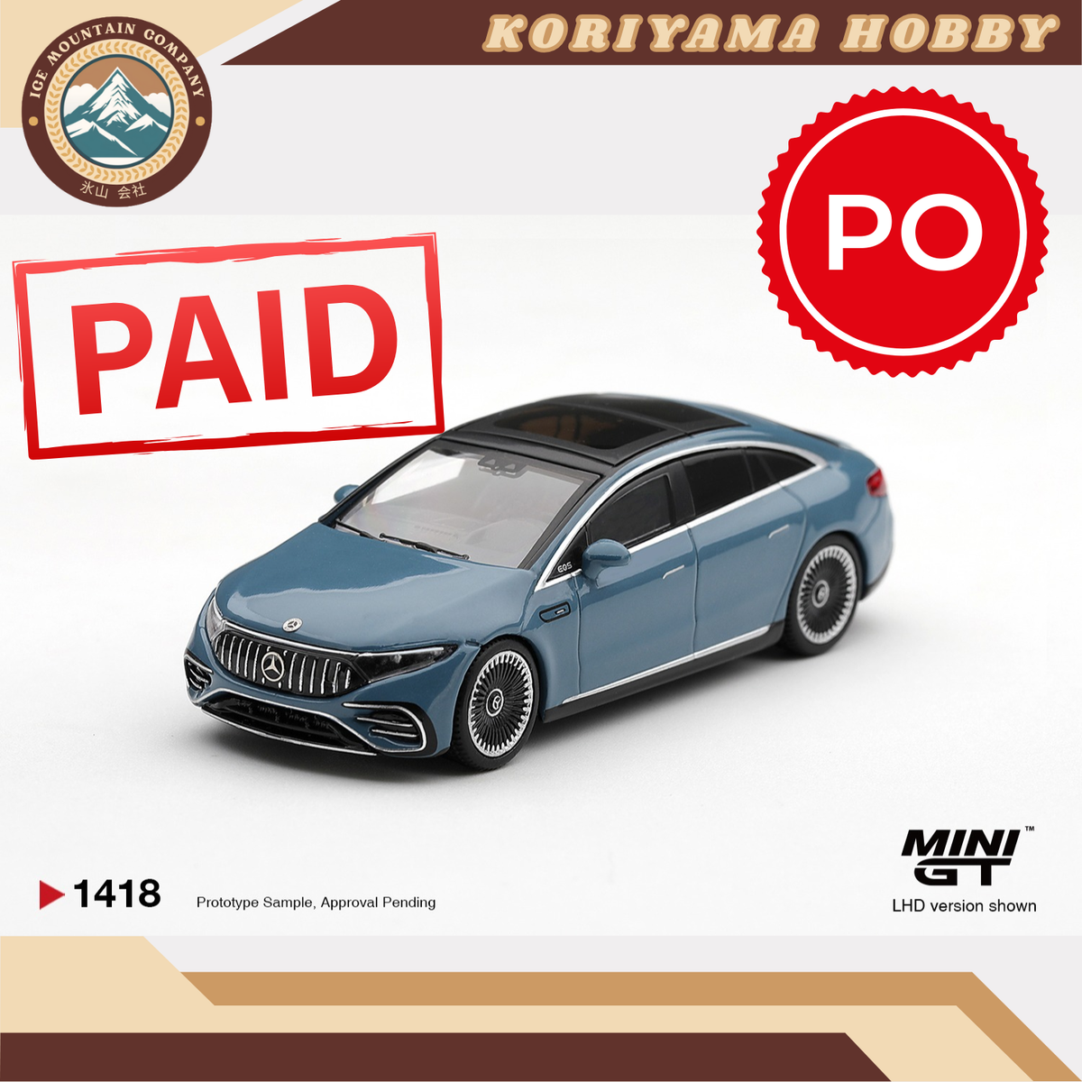Mini GT 1418 Mercedes-AMG EQS 53 Blue MiniGT