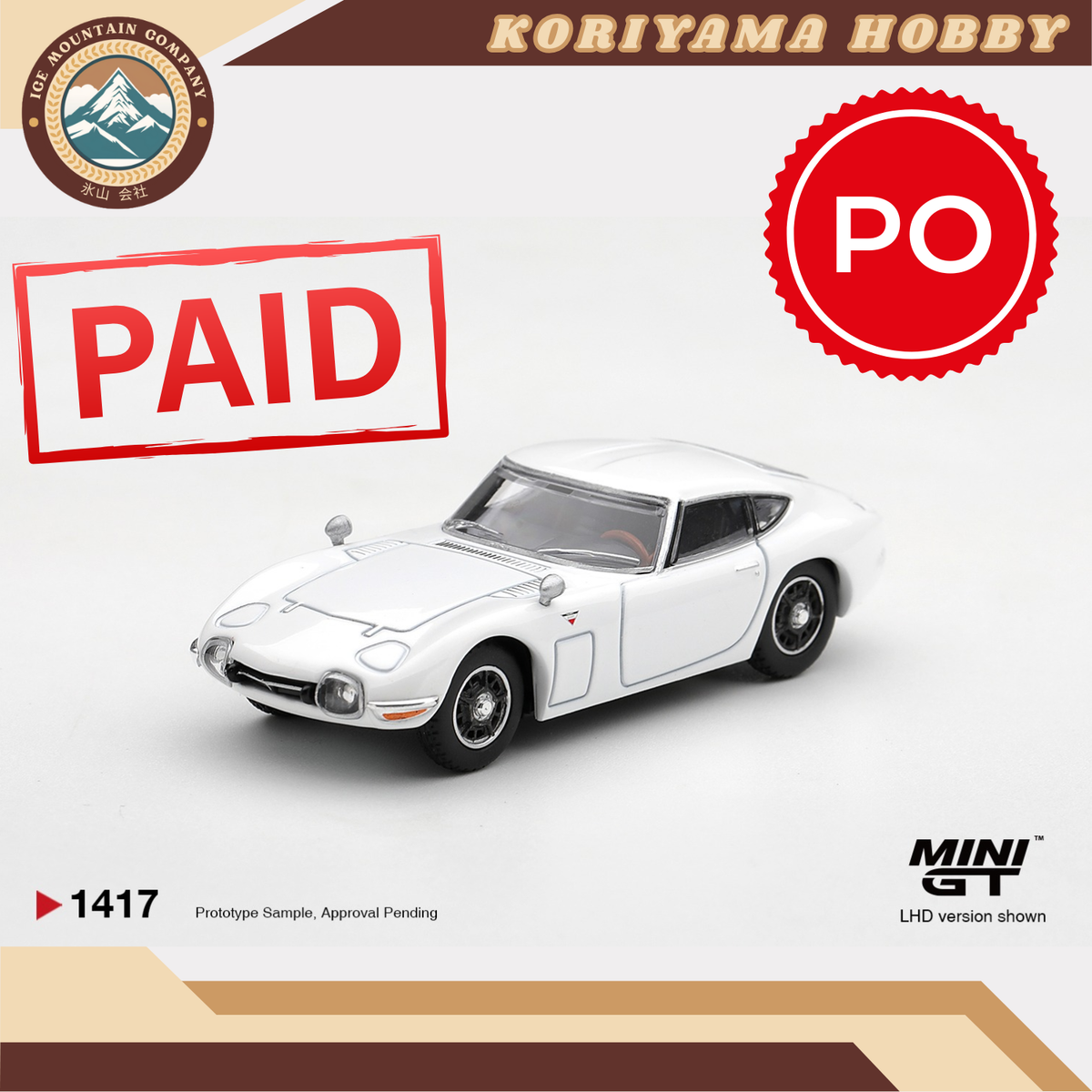 Mini GT 1417 Toyota 2000GT  Pegasus White MiniGT