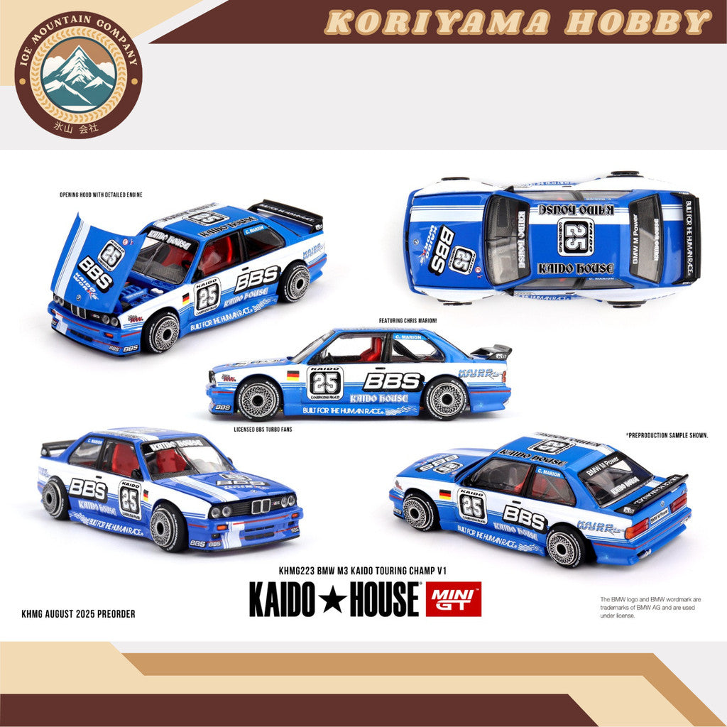 Mini GT Kaido House 223 BMW M3 Kaido Touring Champ V1 MiniGT