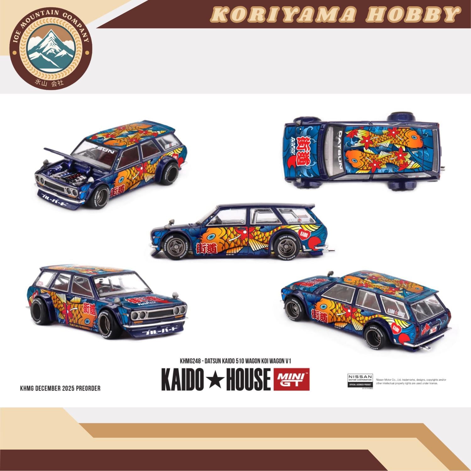 Mini GT Kaido House 248 Datsun KAIDO 510 Wagon  Koi Wagon V1 MiniGT