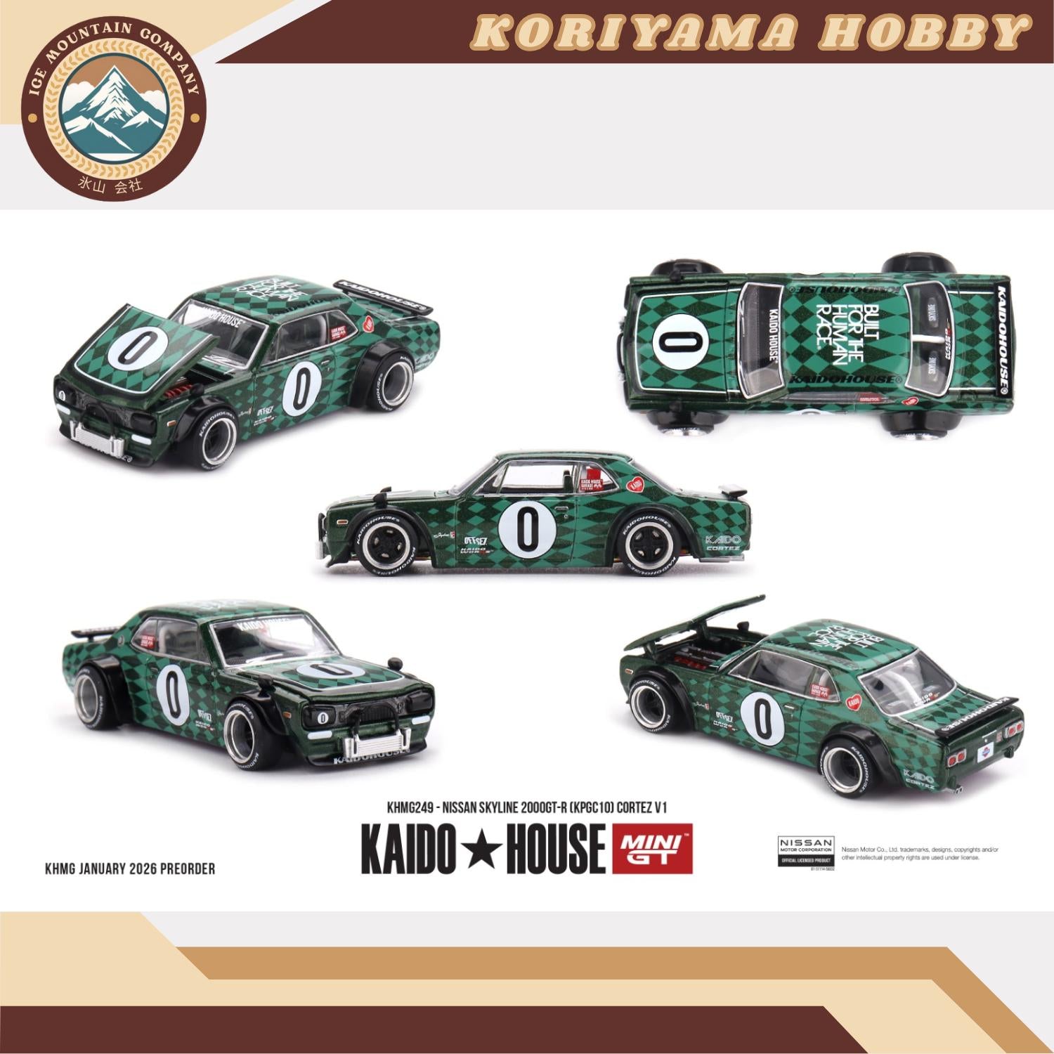 Mini GT Kaido House 249 Nissan Skyline 2000GT-R (KPGC10) Cortez V1 MiniGT