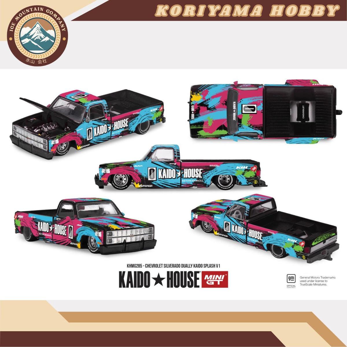 Mini GT Kaido House 285 Chevrolet Silverado Dually  Kaido Splash V1 MiniGT