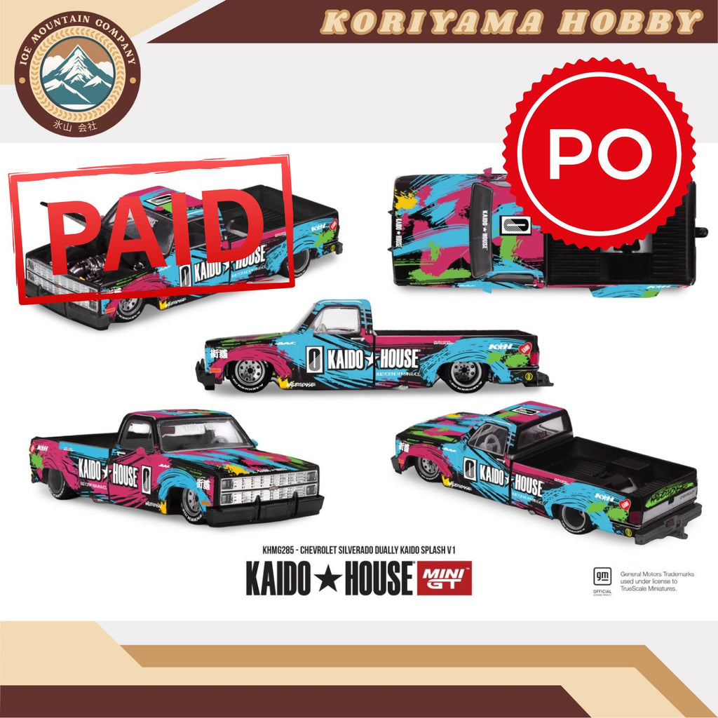 Mini GT Kaido House 285 Chevrolet Silverado Dually  Kaido Splash V1 MiniGT