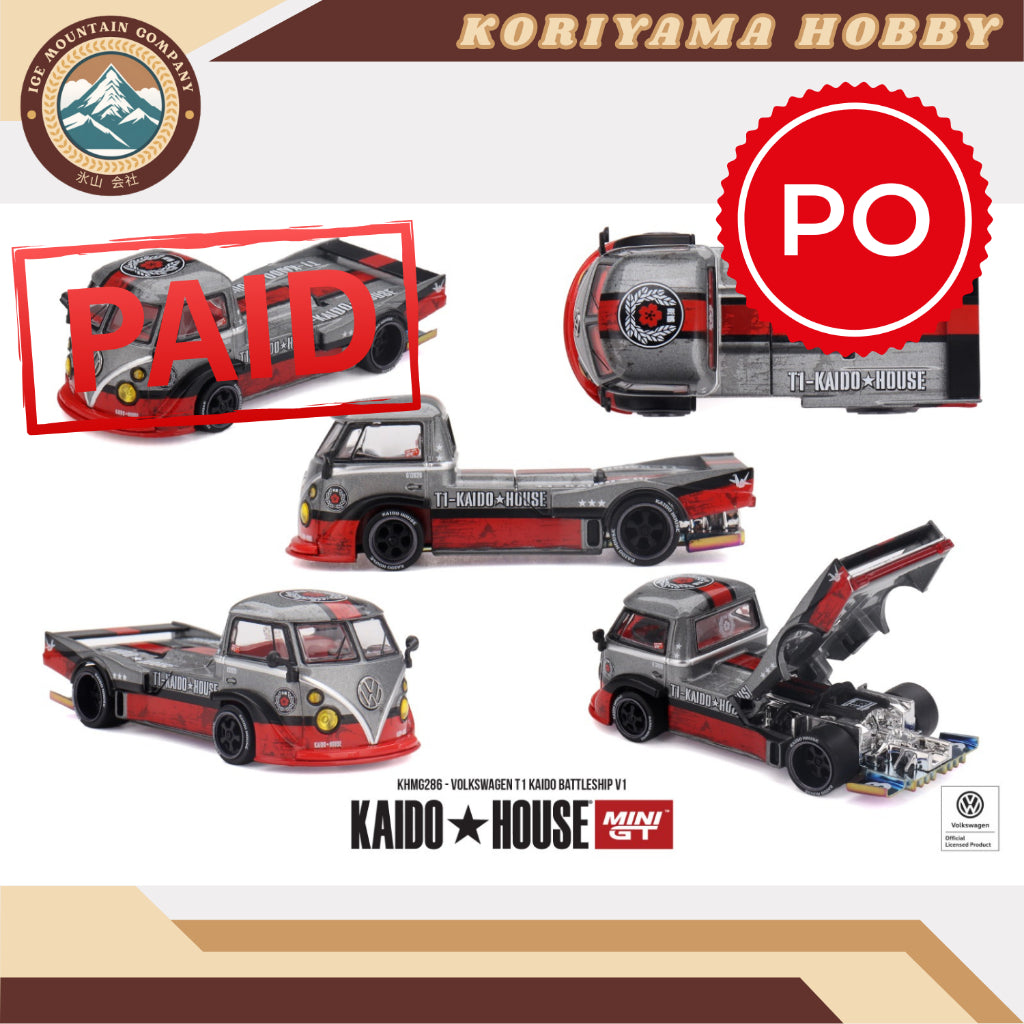 Mini GT Kaido House 286 2Volkswagen T1 KAIDO Battleship V1 MiniGT