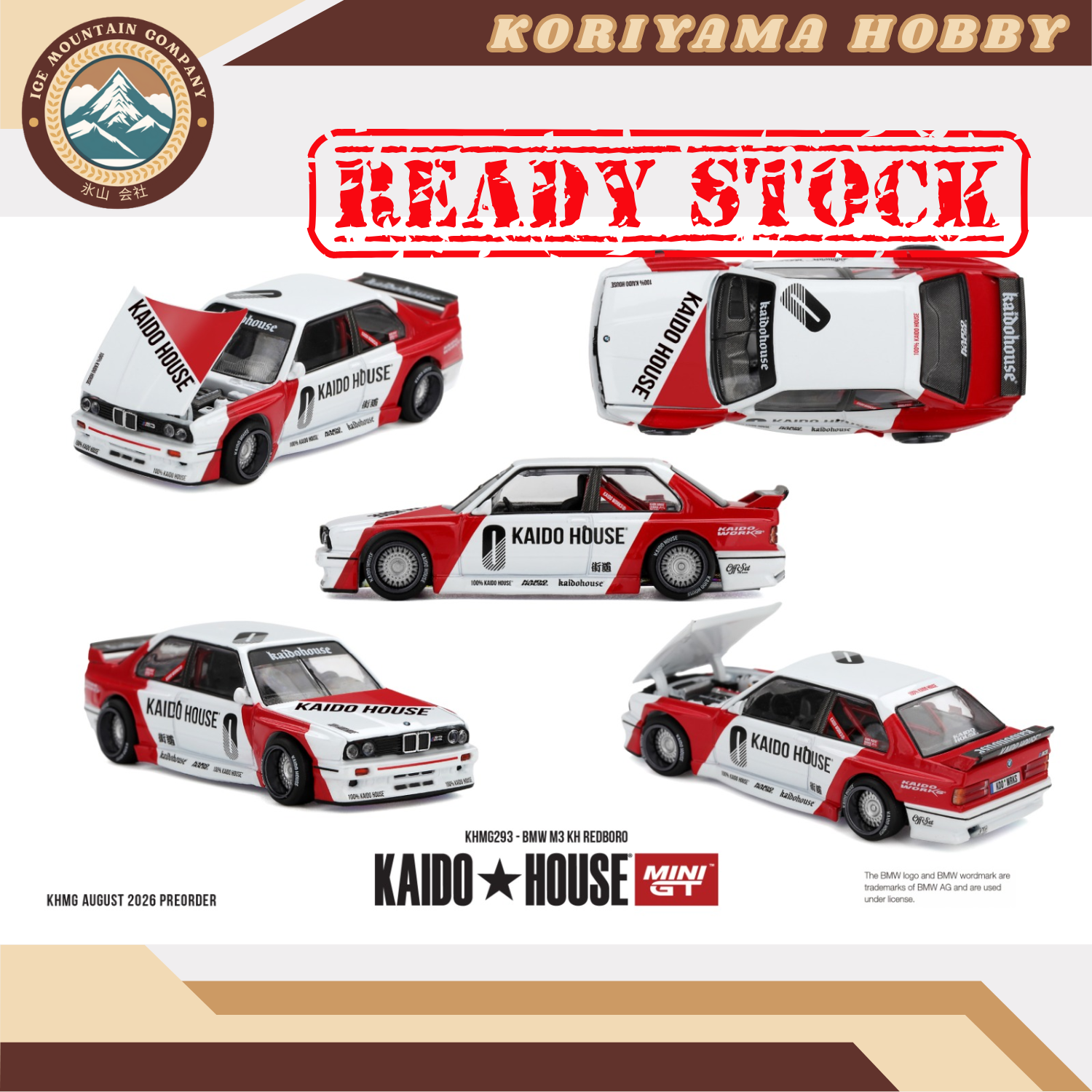 Mini GT Kaido House 293 BMW M3 KH REDBORO MiniGT