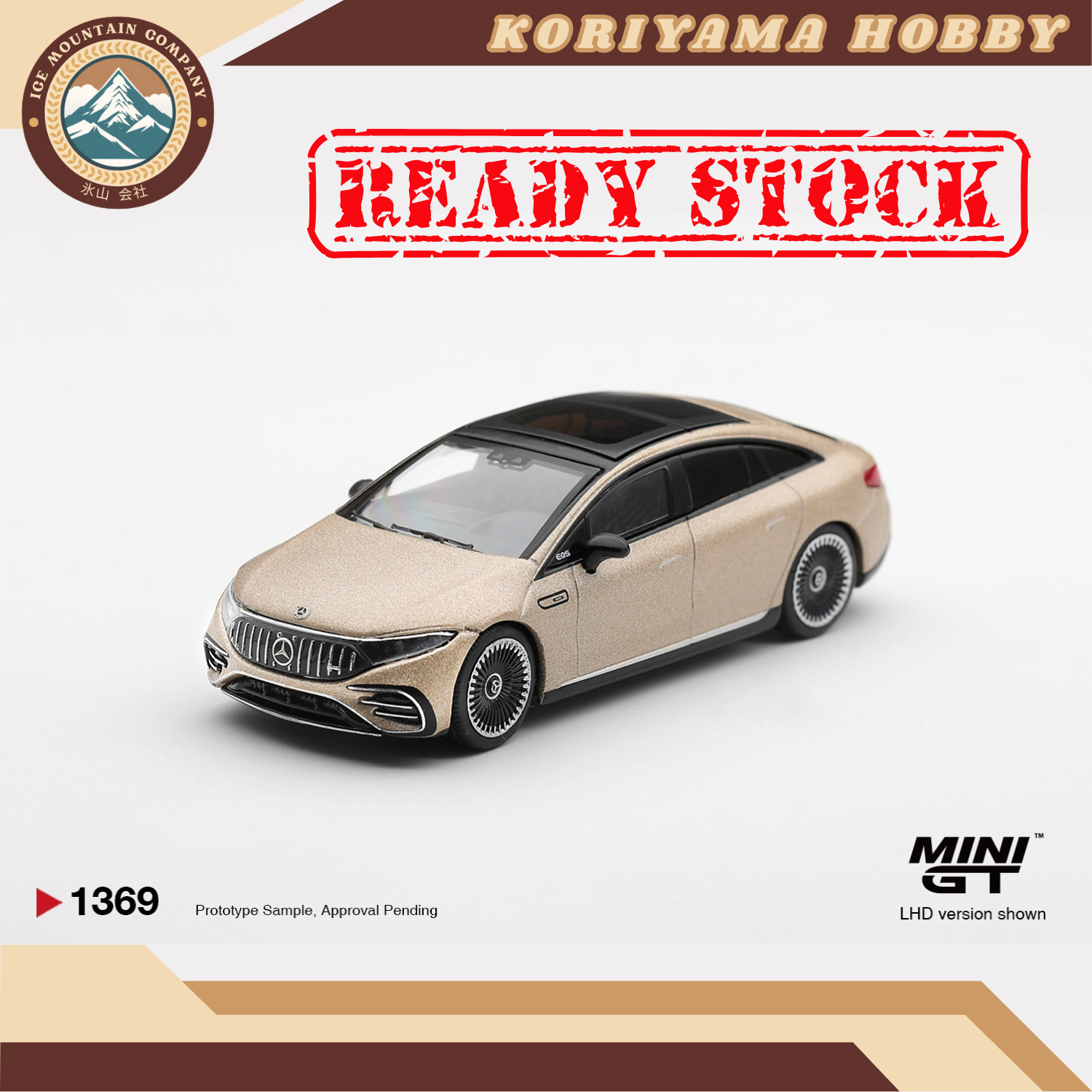 Mini GT 1369 Mercedes-AMG EQS 53 Gold MiniGT