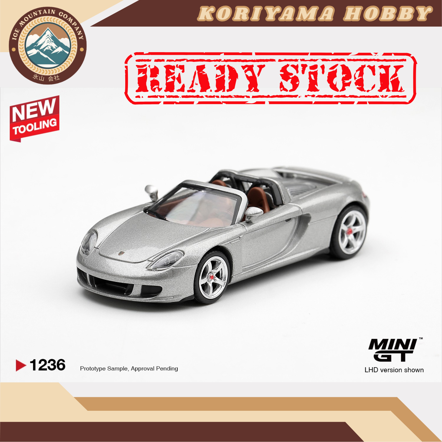 Mini GT 1236 Porsche Carrera GT GT Silver MiniGT