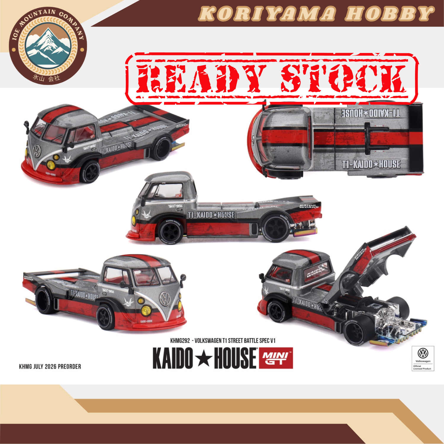 Mini GT Kaido House 292 Volkswagen T1  Street Battle Spec V1 MiniGT