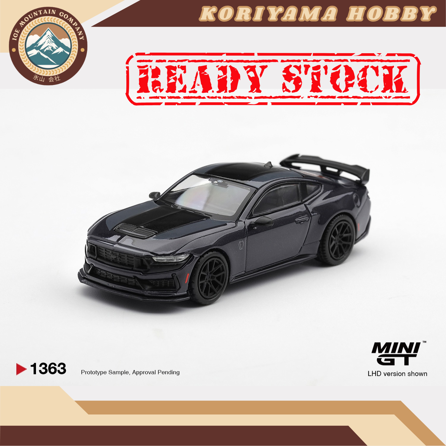 Mini GT 1363 Ford Mustang Dark Horse Blue Embe MiniGT