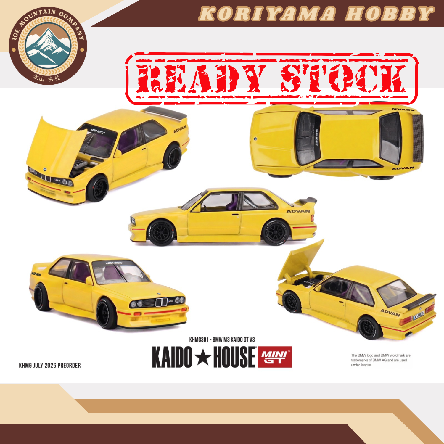 Mini GT Kaido House 301 BMW M3 Kaido GT V3 MiniGT