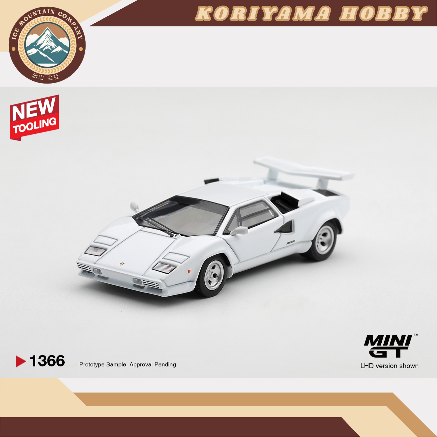 Mini GT 1366 Lamborghini Countach LP500S White MiniGT