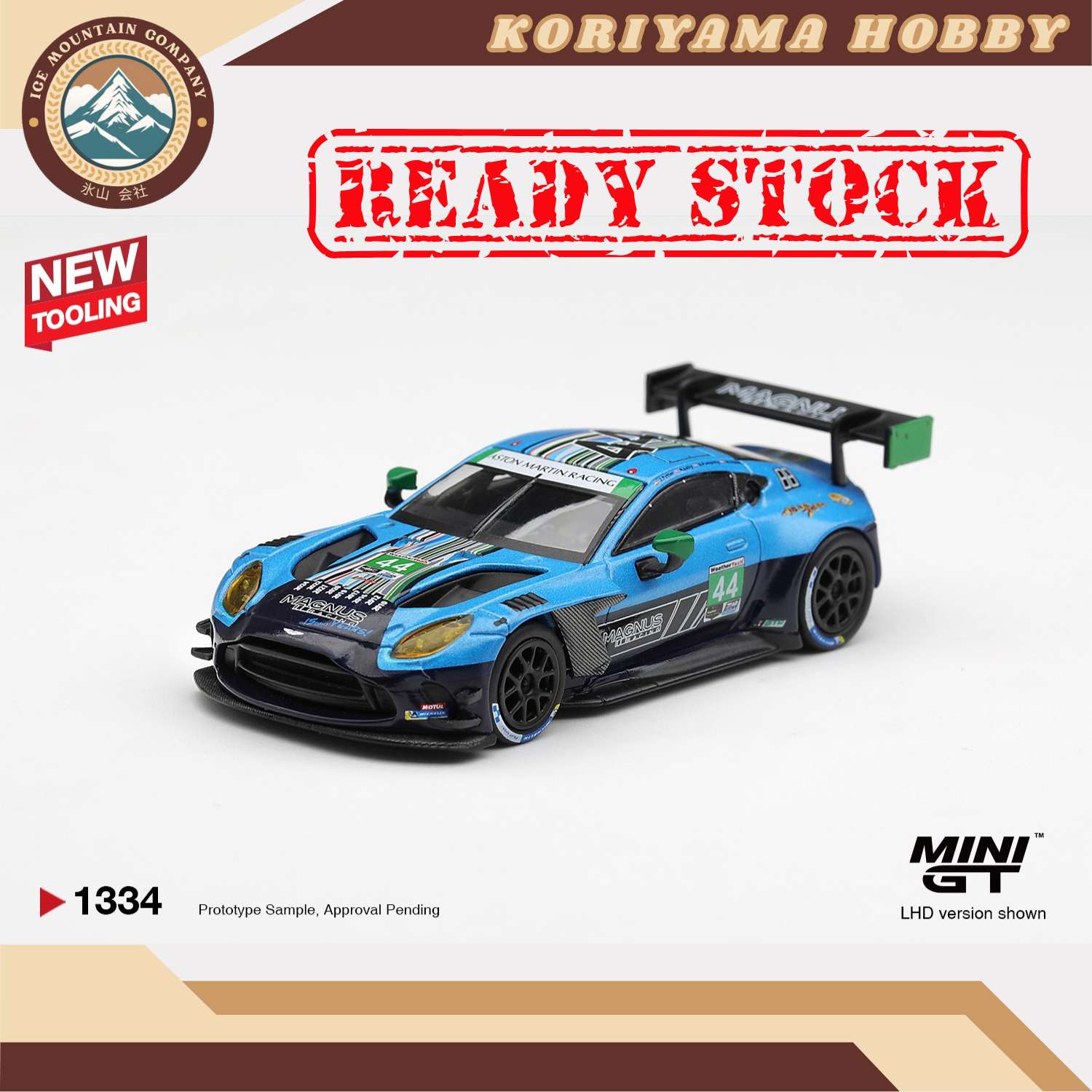 Mini GT 1334 Aston Martin Vantage GT3 Evo #44 Magnus Racing 2025 IMSA Daytona 24 Hrs MiniGT
