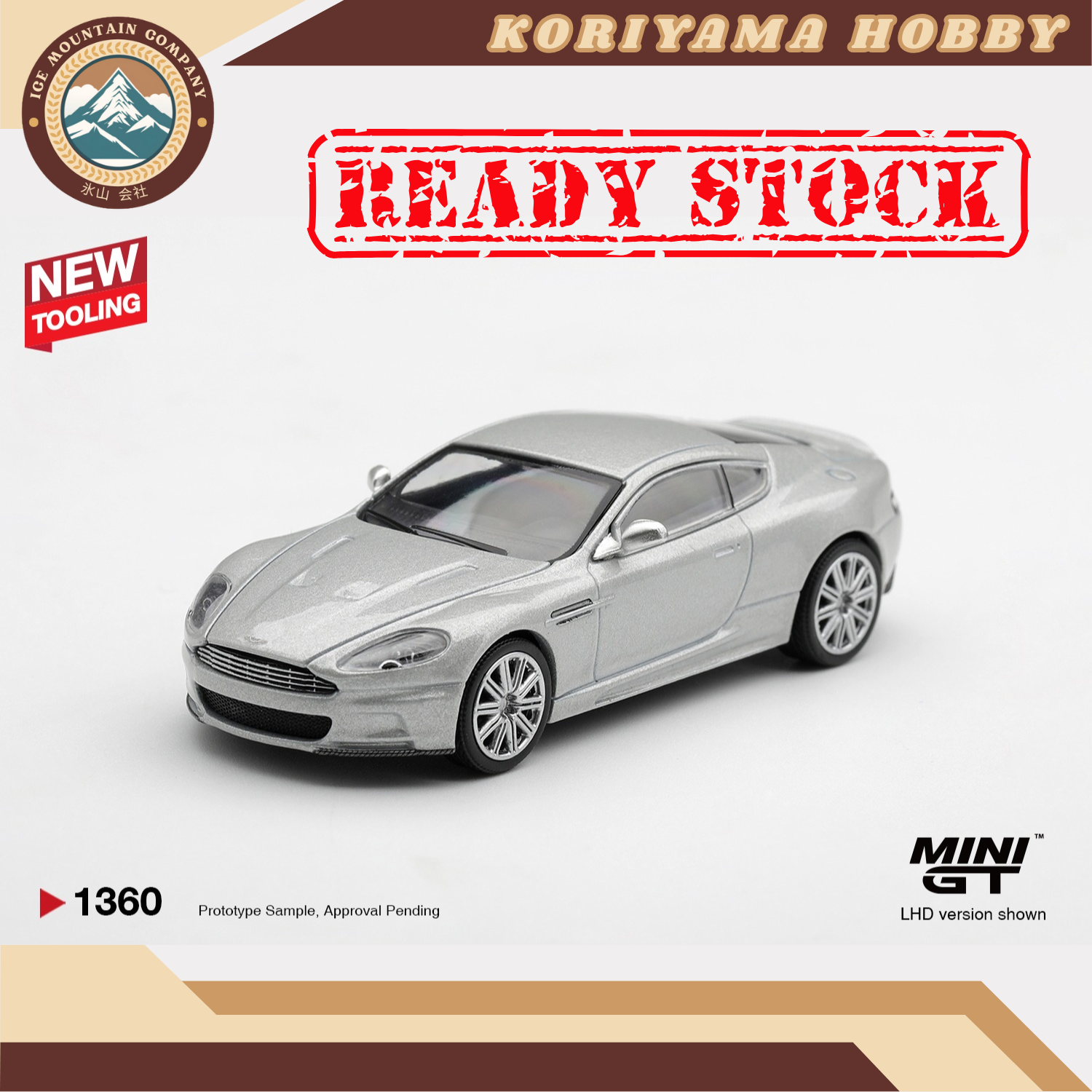 Mini GT 1360 Aston Martin DBS 2008 Lightning Silver MiniGT