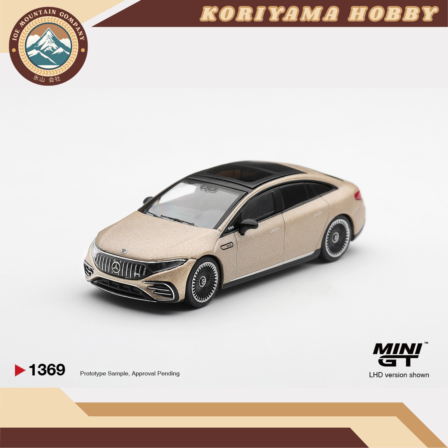Mini GT 1369 Mercedes-AMG EQS 53 Gold MiniGT