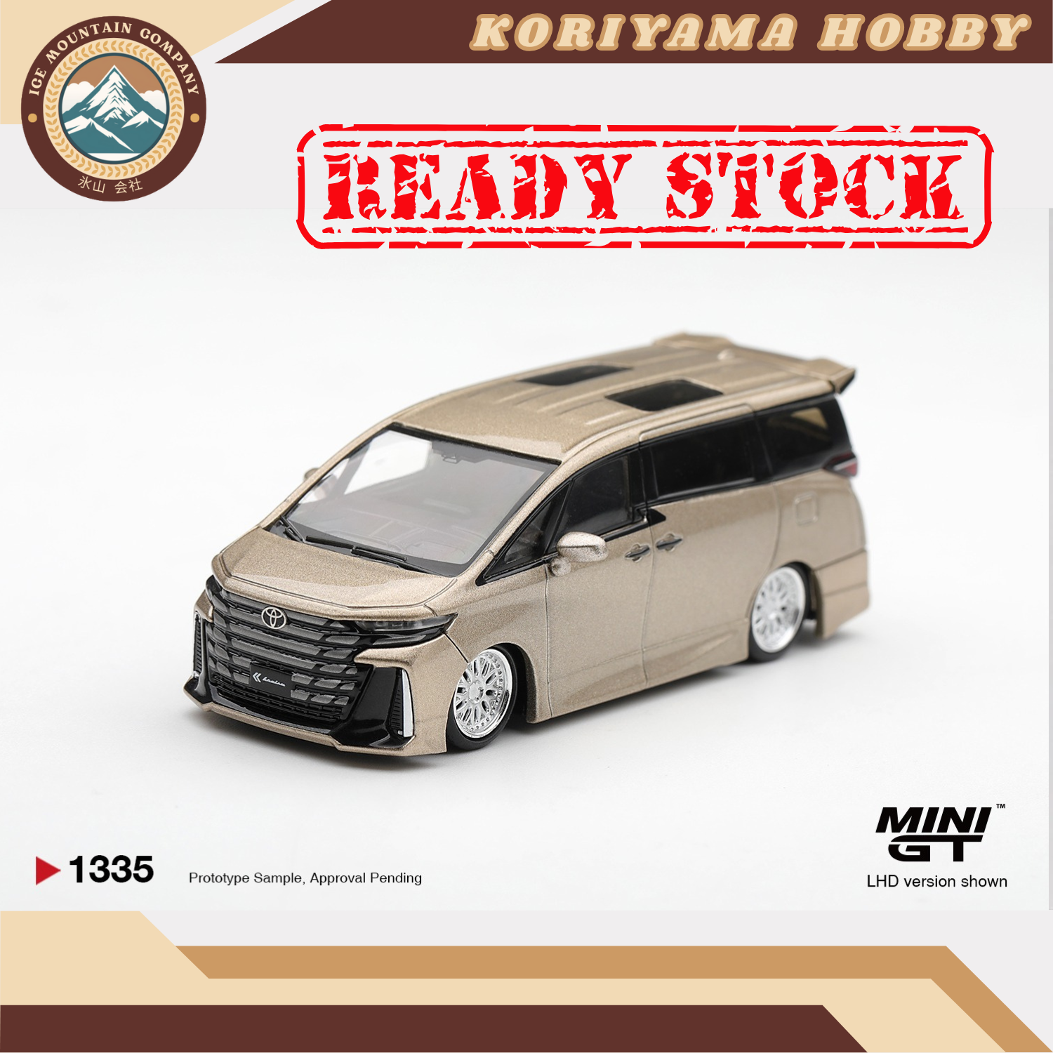 Mini GT 1335 Toyota Vellfire 40 KUHL Gold Metallic MiniGT