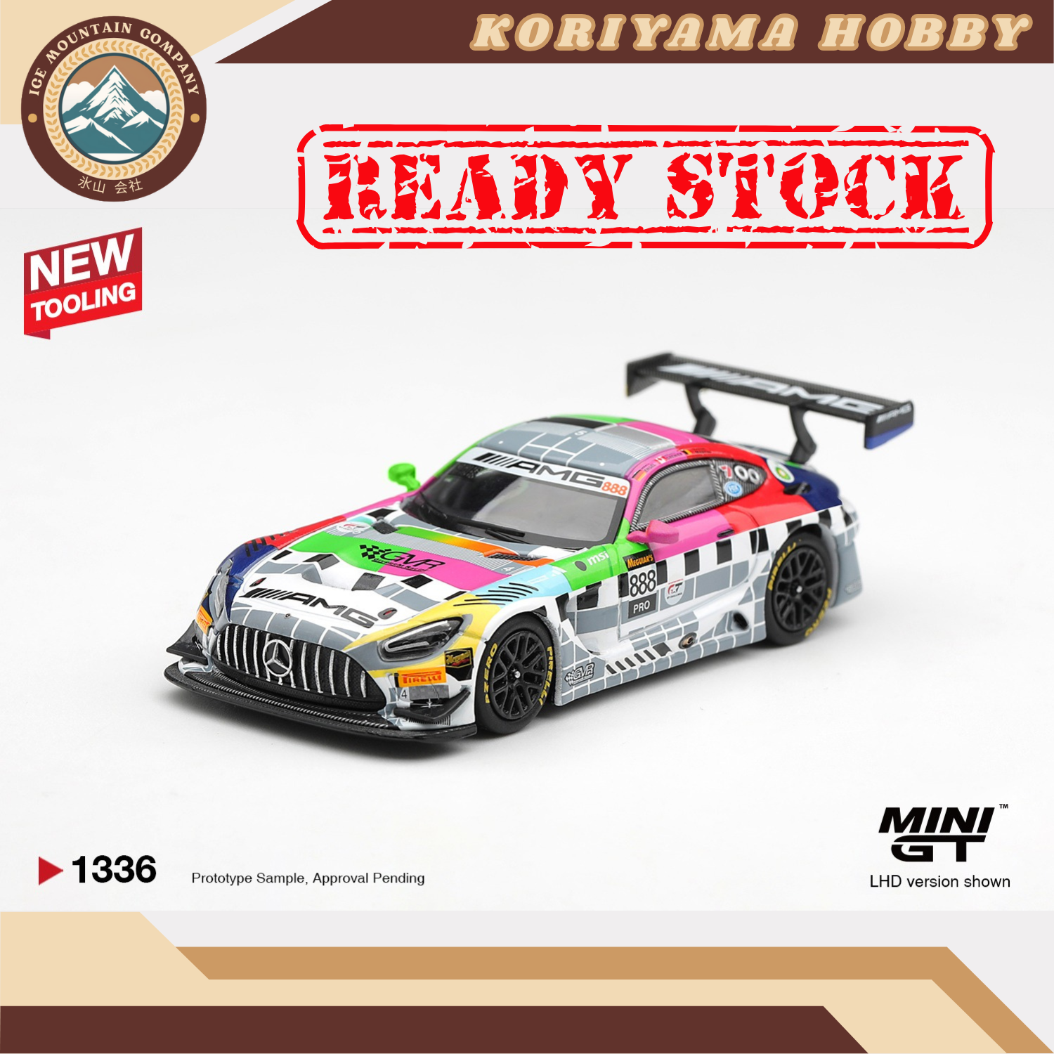 Mini GT 1336 Mercedes-AMG GT3 #888 Mercedes-AMG Team GMR Meguiar s Bathurst 12 Hour 2025 MiniGT