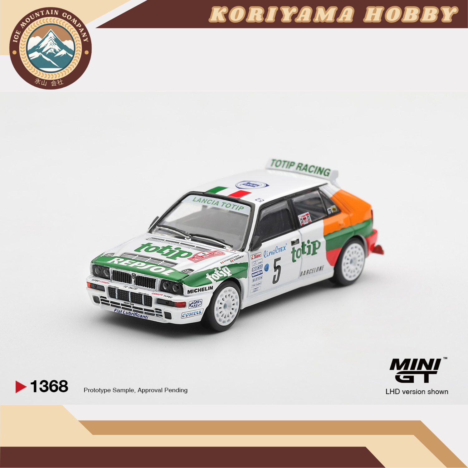 Mini GT 1368 Lancia Delta HF Integrale Evoluzione #5 1993 Rallye Monte-Carlo MiniGT