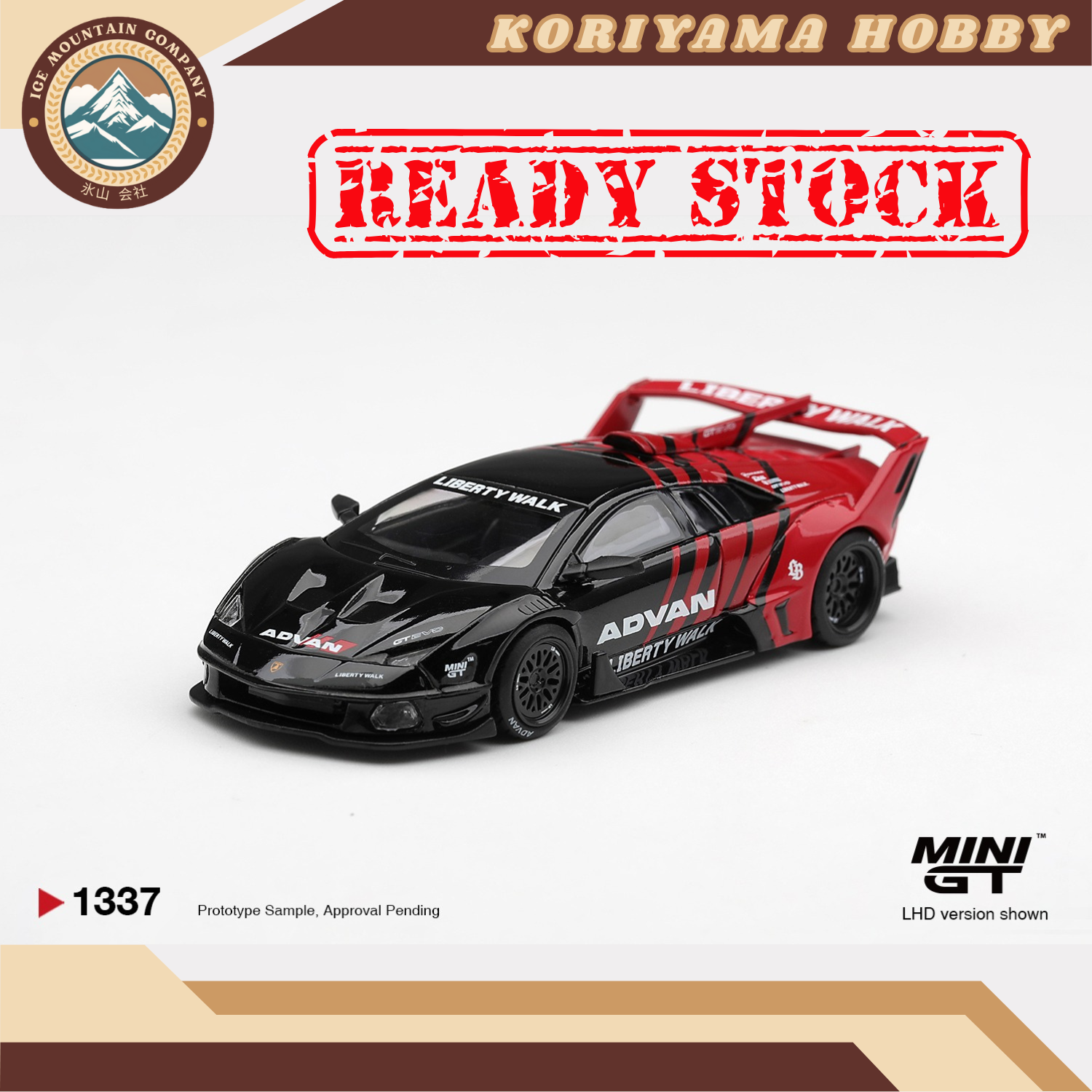Mini GT 1337 Lamborghini LB-Silhouette WORKS MURCIELAGO GT Evo Advan MiniGT