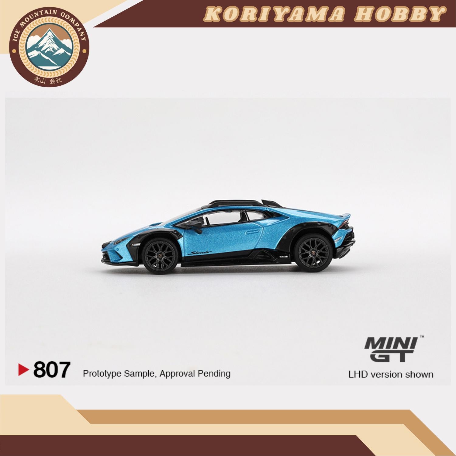 Mini GT 807 1:64 Lamborghini Huracán Sterrato Blu Aegir RHD MiniGT
