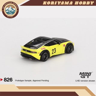 Mini GT 826 Nissan Z LB NATION WORKS Ikazuchi Yellow MiniGT