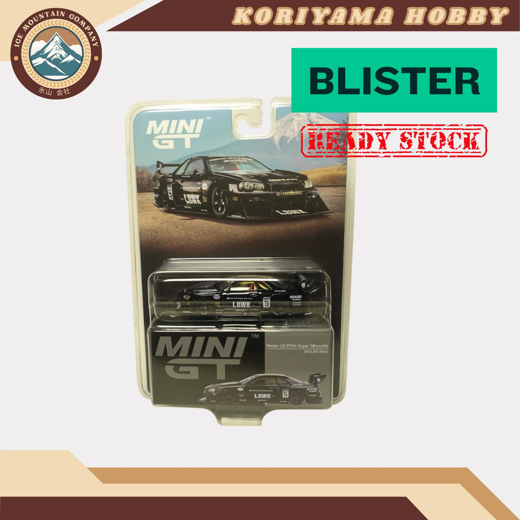 Mini GT 844 Nissan LB-ER34 Super Silhouette SKYLINE Black Box/Blister Pacakaging MiniGT
