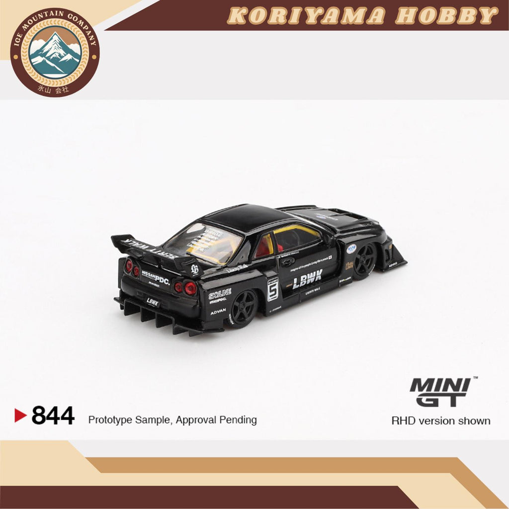 Mini GT 844 Nissan LB-ER34 Super Silhouette SKYLINE Black Box/Blister Pacakaging MiniGT
