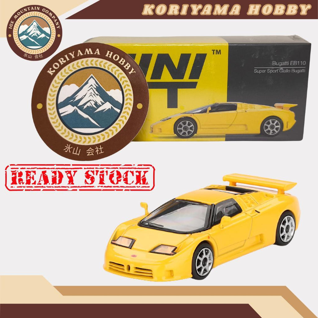 Mini GT 866 1:64 MINI GT: 1/64 Bugatti EB110 Super Sport Giallo Bugatti MiniGT