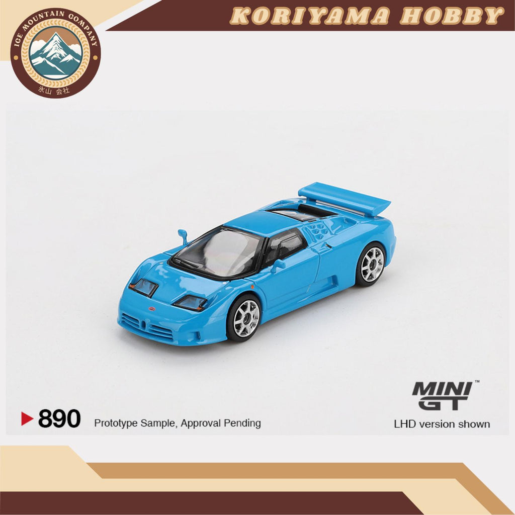 MINI GT 890 1:64 Bugatti EB110 Super Sport Blu Bugatti MiniGT