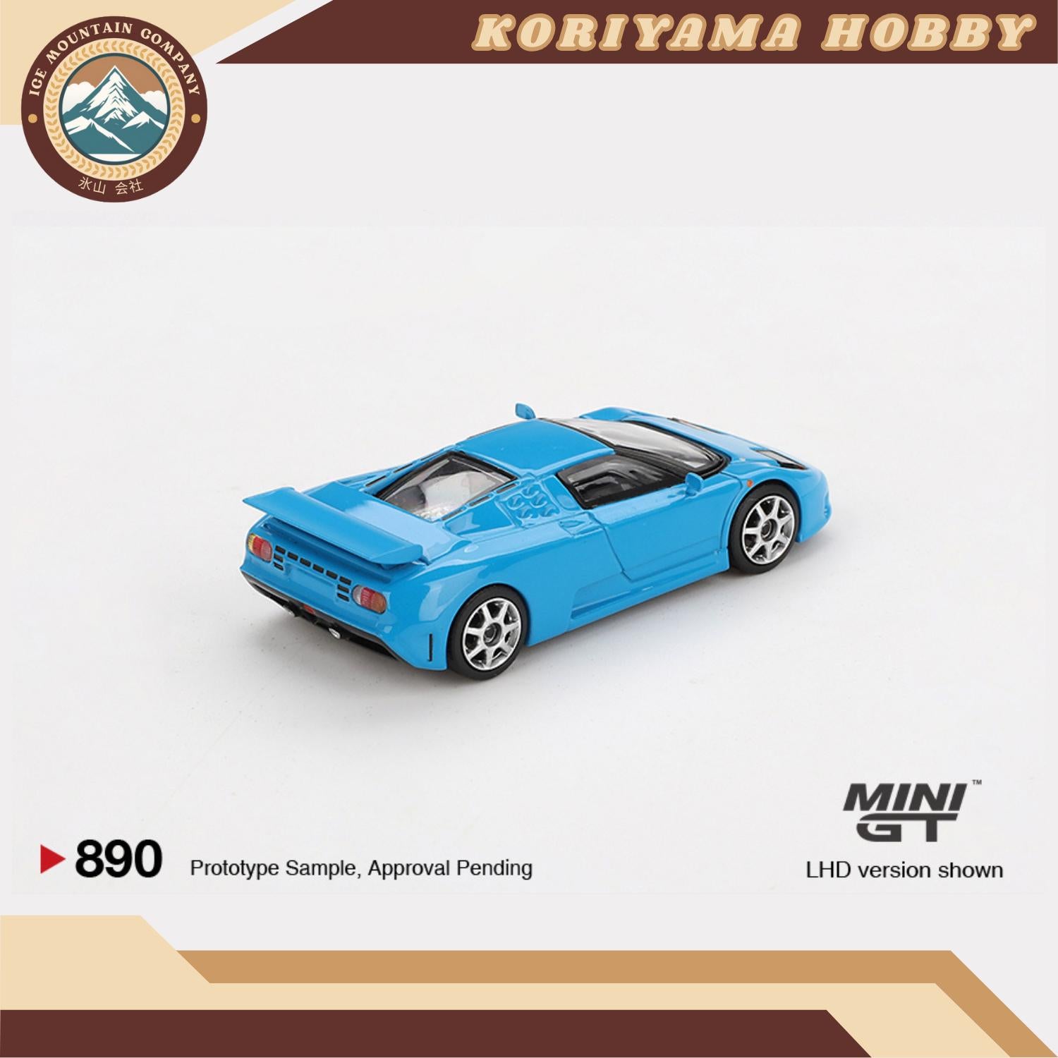 MINI GT 890 1:64 Bugatti EB110 Super Sport Blu Bugatti MiniGT