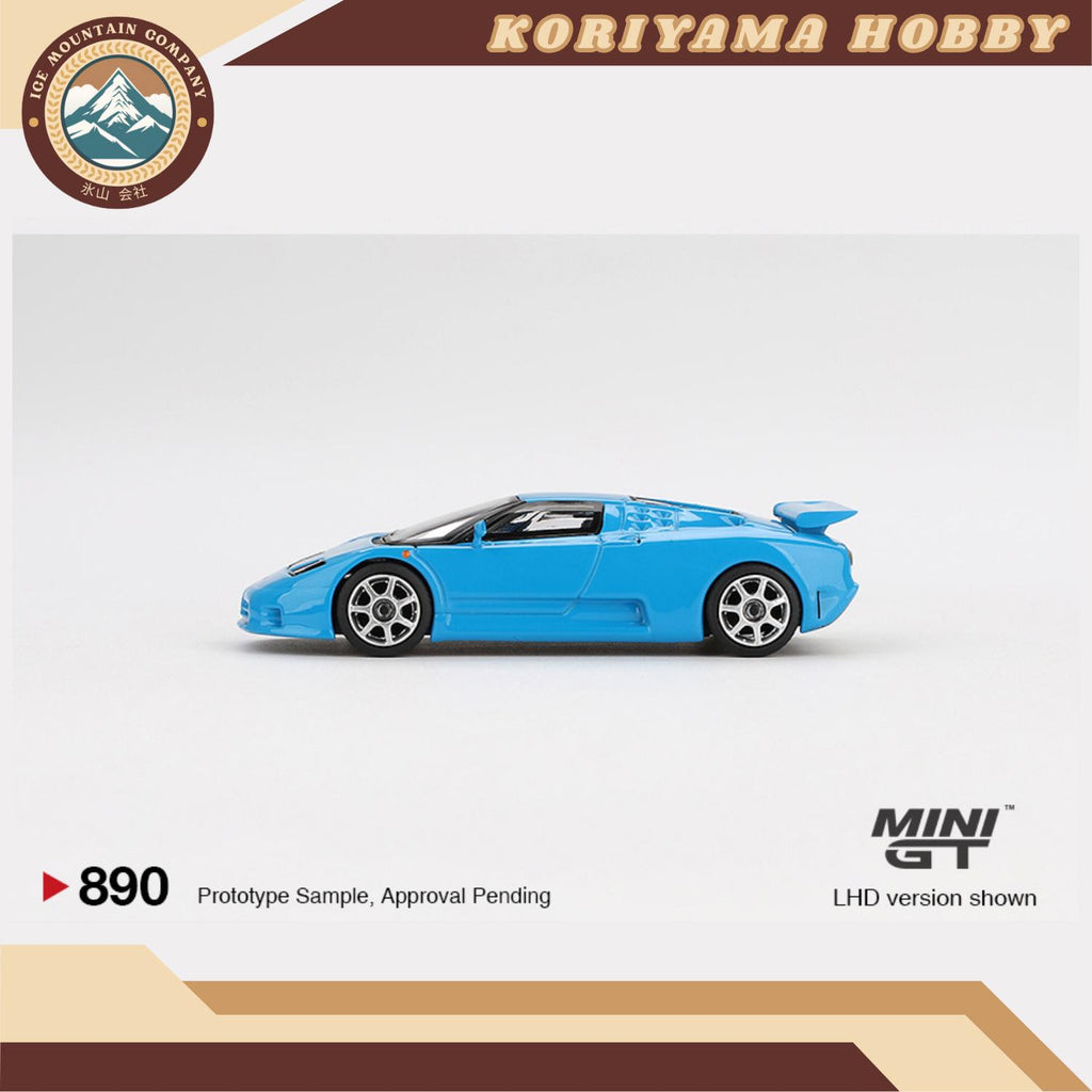 MINI GT 890 1:64 Bugatti EB110 Super Sport Blu Bugatti MiniGT