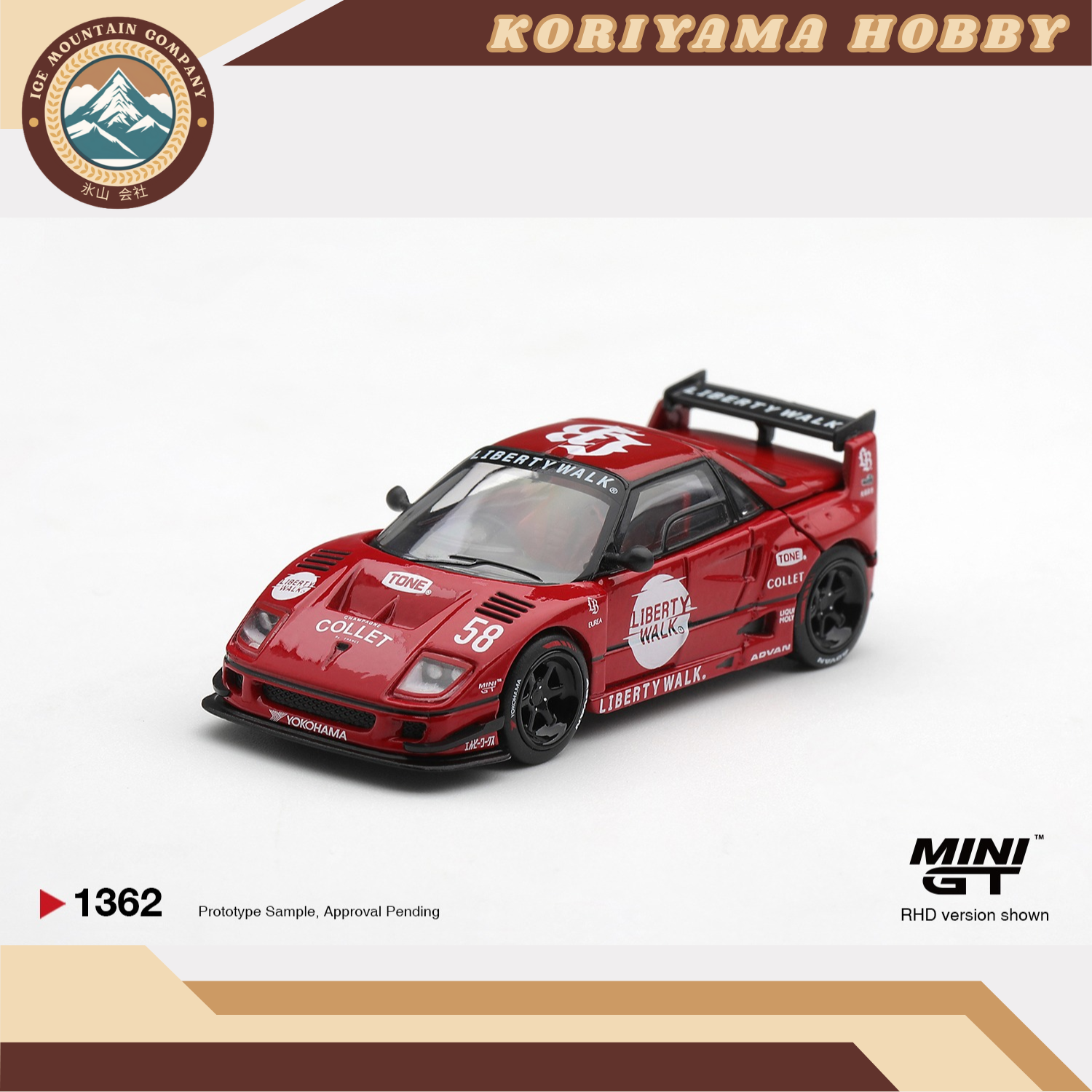 Mini GT 1362 Mazda AZ-1 Liberty Walk LB40 LB-Hinomaru Red MiniGT