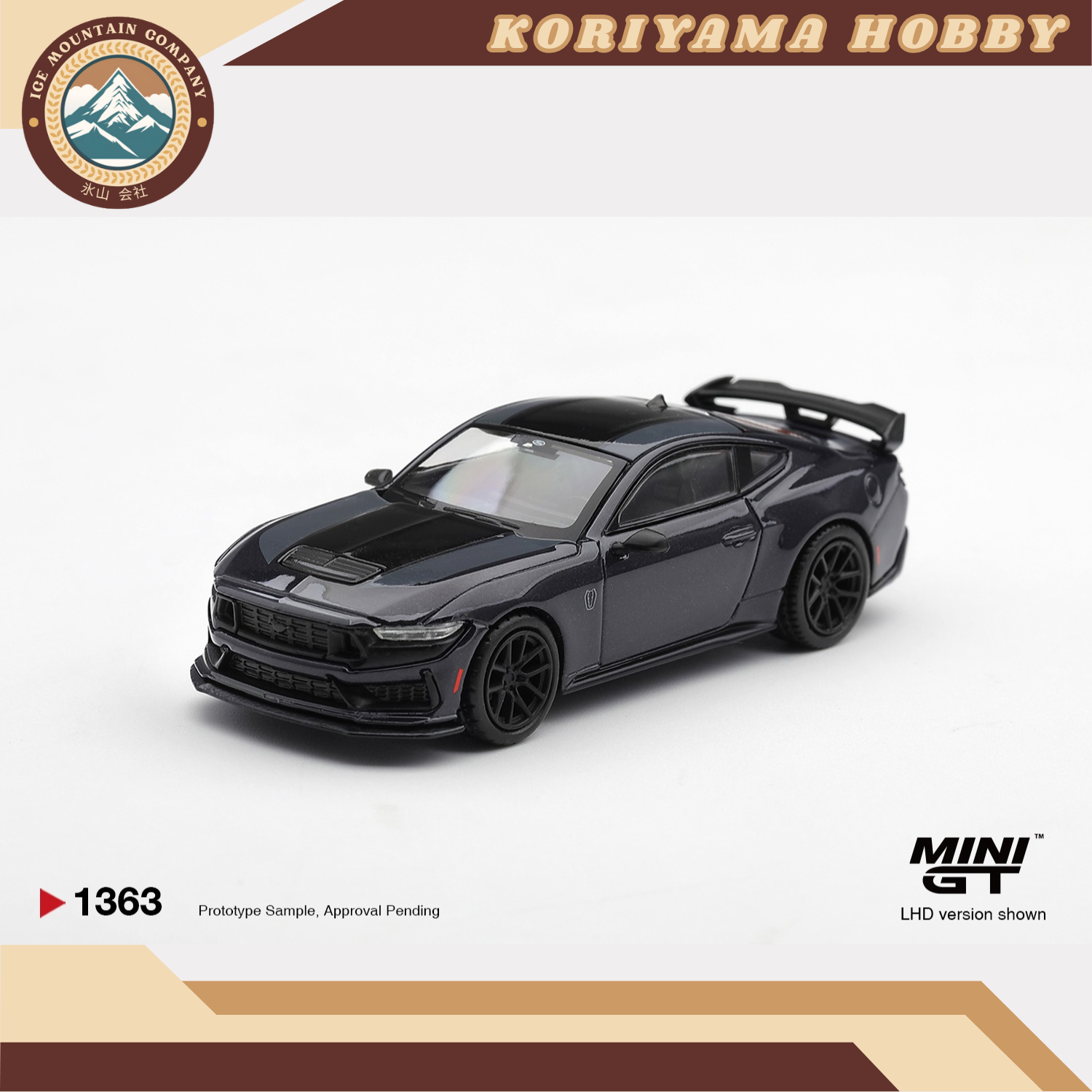 Mini GT 1363 Ford Mustang Dark Horse Blue Embe MiniGT