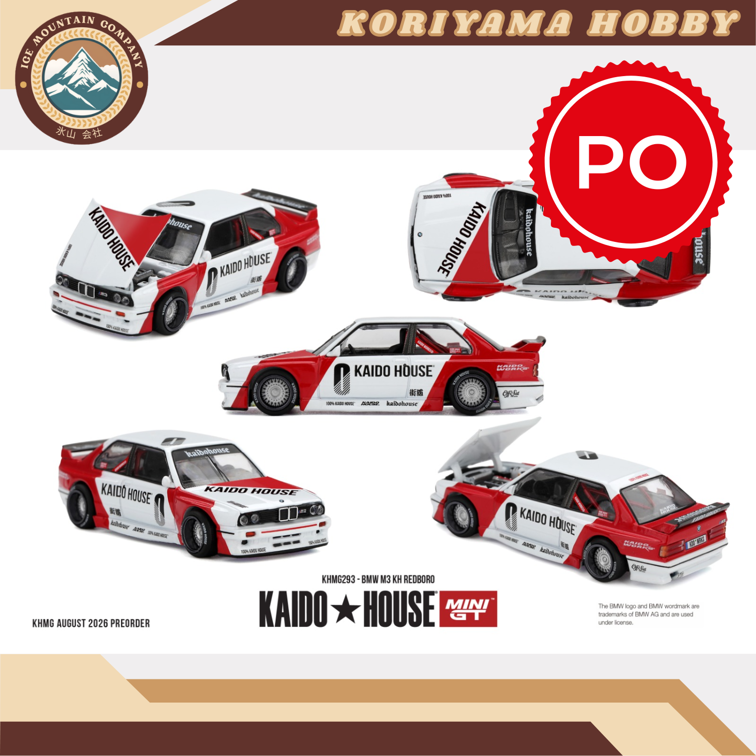 Mini GT Kaido House 293 BMW M3 KH REDBORO MiniGT
