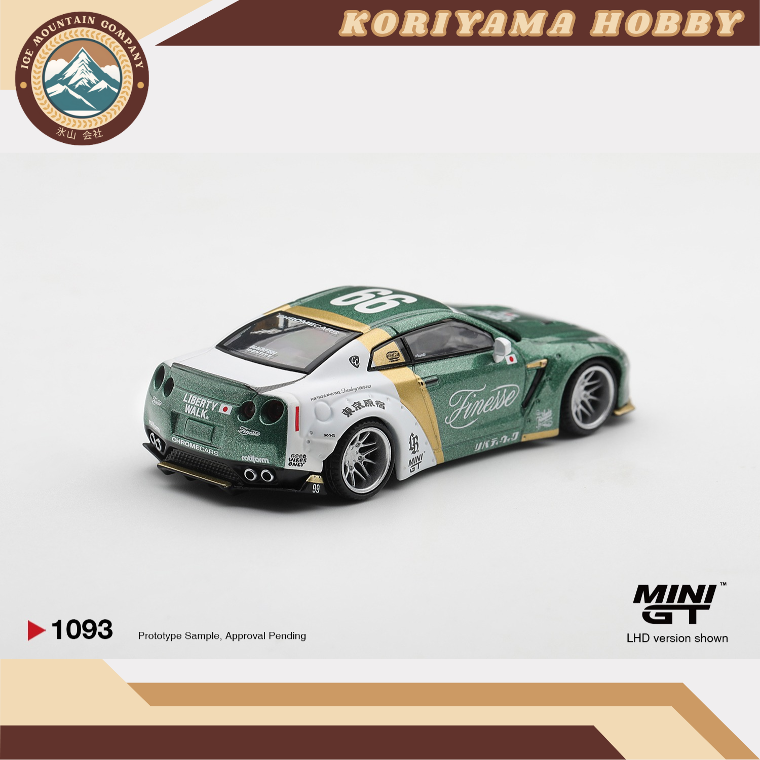 Mini GT 1093 Nissan GT-R (R35) LB★ WORKS Type 1, Custom Ducktail Auto Finesse MiniGT