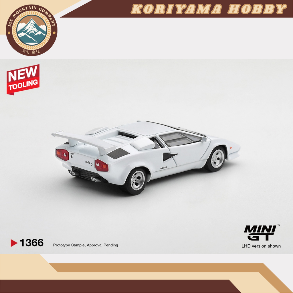 Mini GT 1366 Lamborghini Countach LP500S White MiniGT