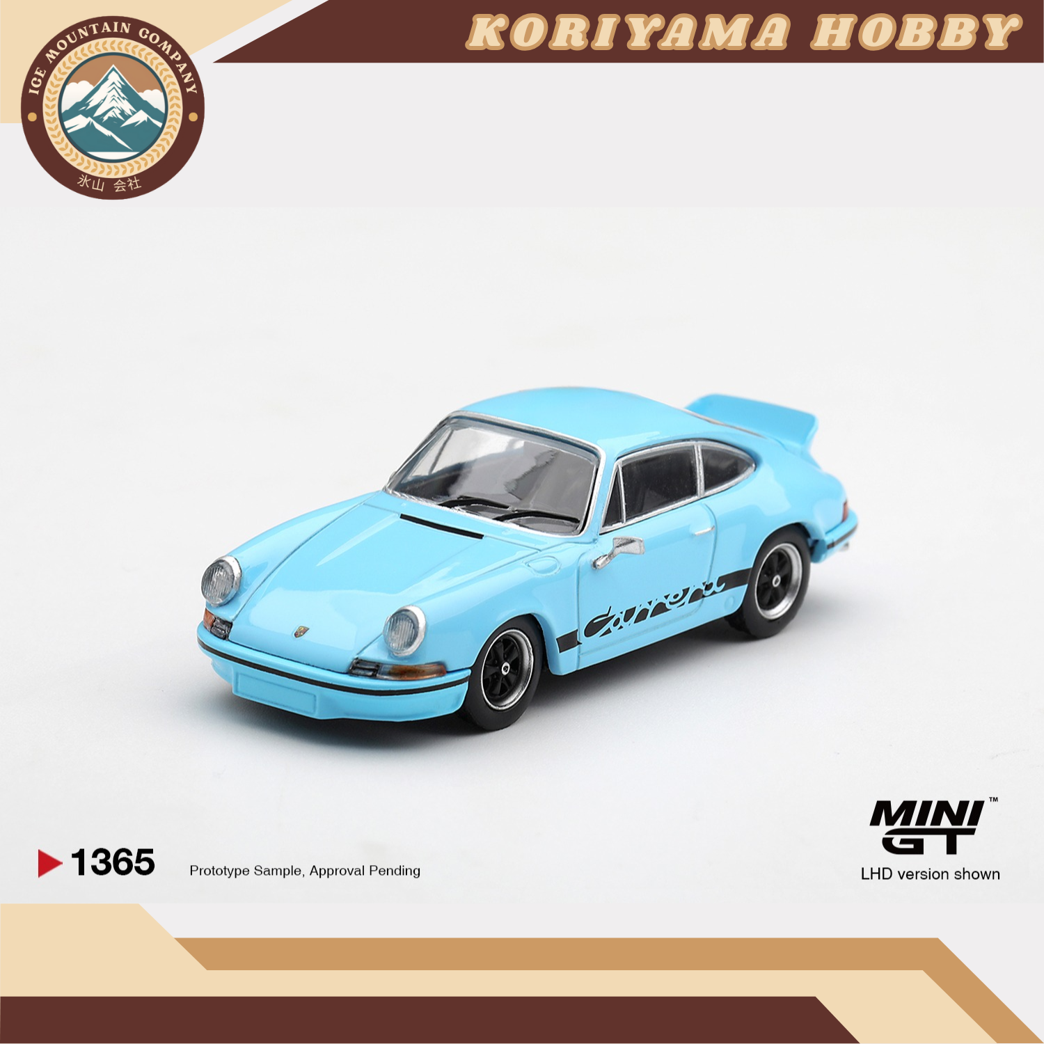 Mini GT 1365 Porsche 911 Carrera RS 2.7 Gulf Blue with Black Livery MiniGT