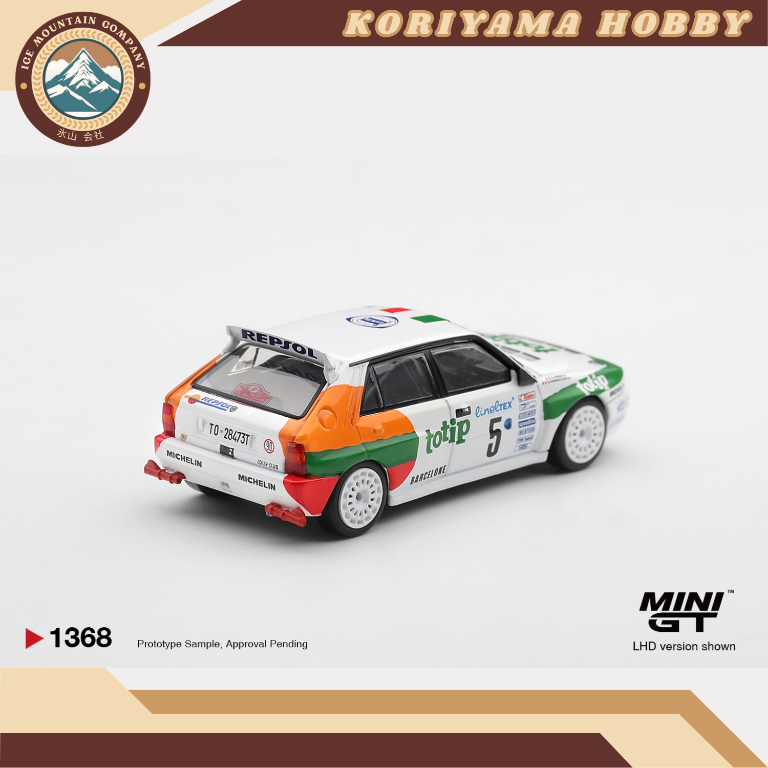 Mini GT 1368 Lancia Delta HF Integrale Evoluzione #5 1993 Rallye Monte-Carlo MiniGT