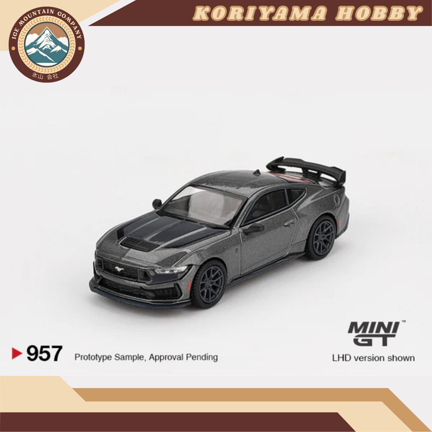 Mini GT 957 Ford Mustang Dark Horse  2024 Carbonized Gray RHD MiniGT