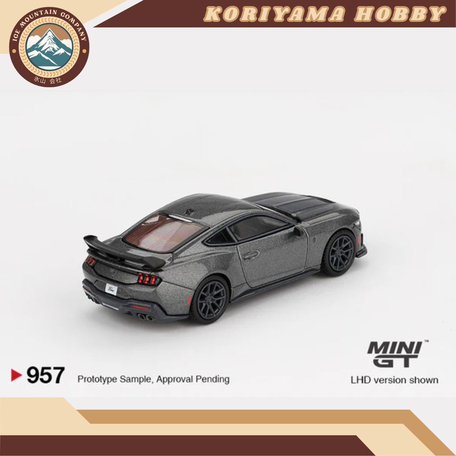 Mini GT 957 Ford Mustang Dark Horse  2024 Carbonized Gray RHD MiniGT