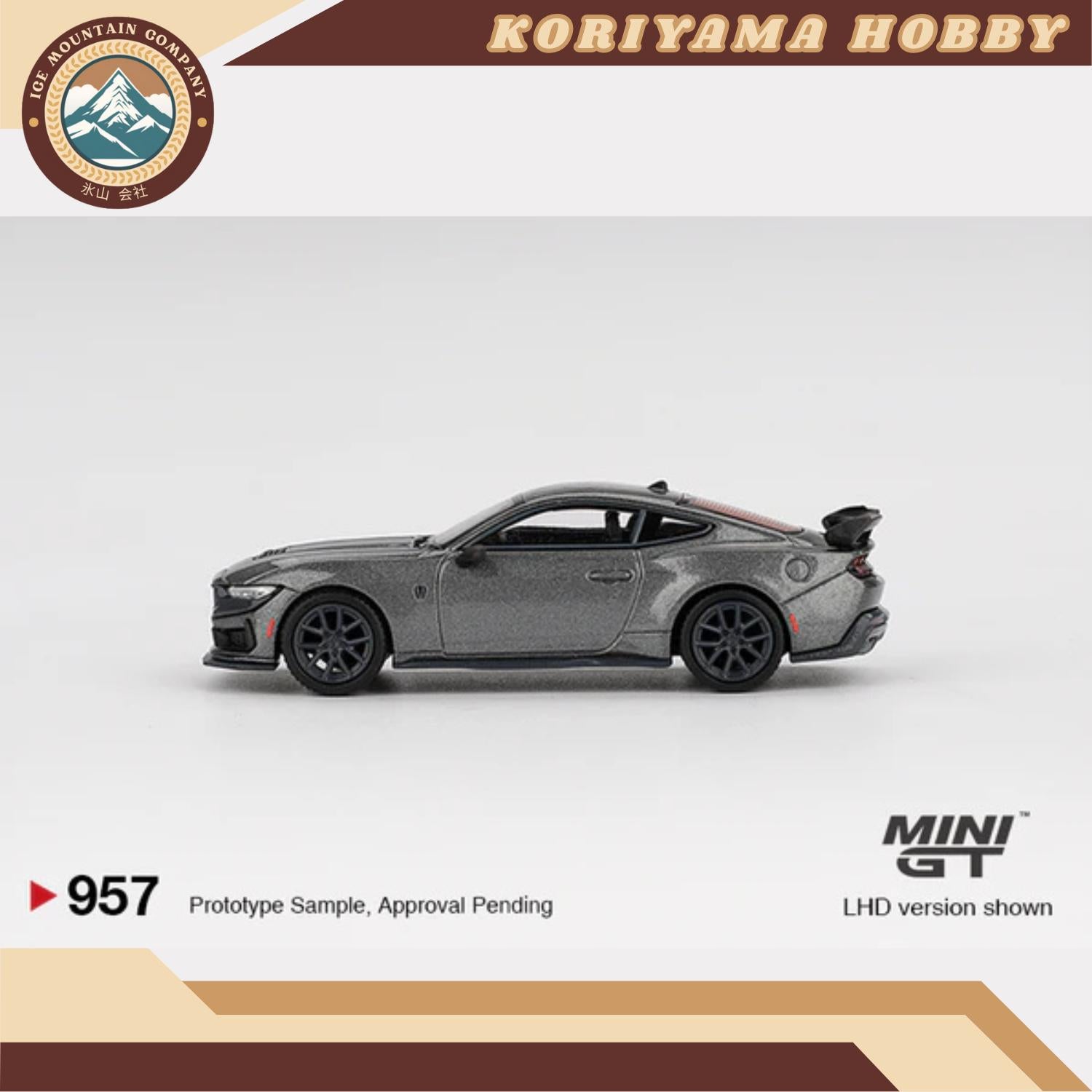 Mini GT 957 Ford Mustang Dark Horse  2024 Carbonized Gray RHD MiniGT