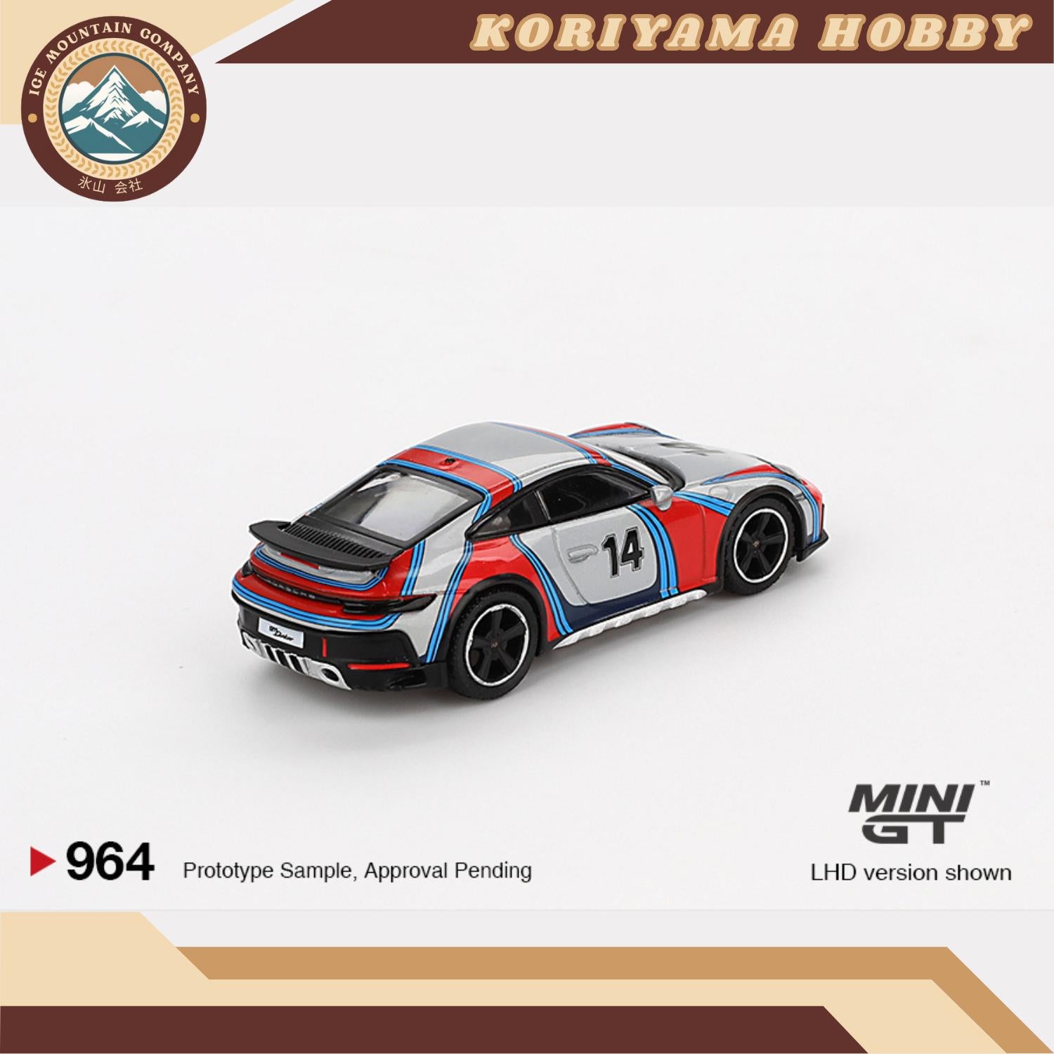 Mini GT 964 Porsche 911 Dakar Ice Grey Metallic "Rally 1978" RHD MiniGT