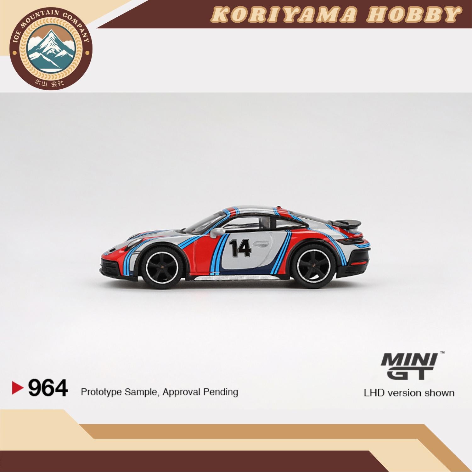 Mini GT 964 Porsche 911 Dakar Ice Grey Metallic "Rally 1978" RHD MiniGT
