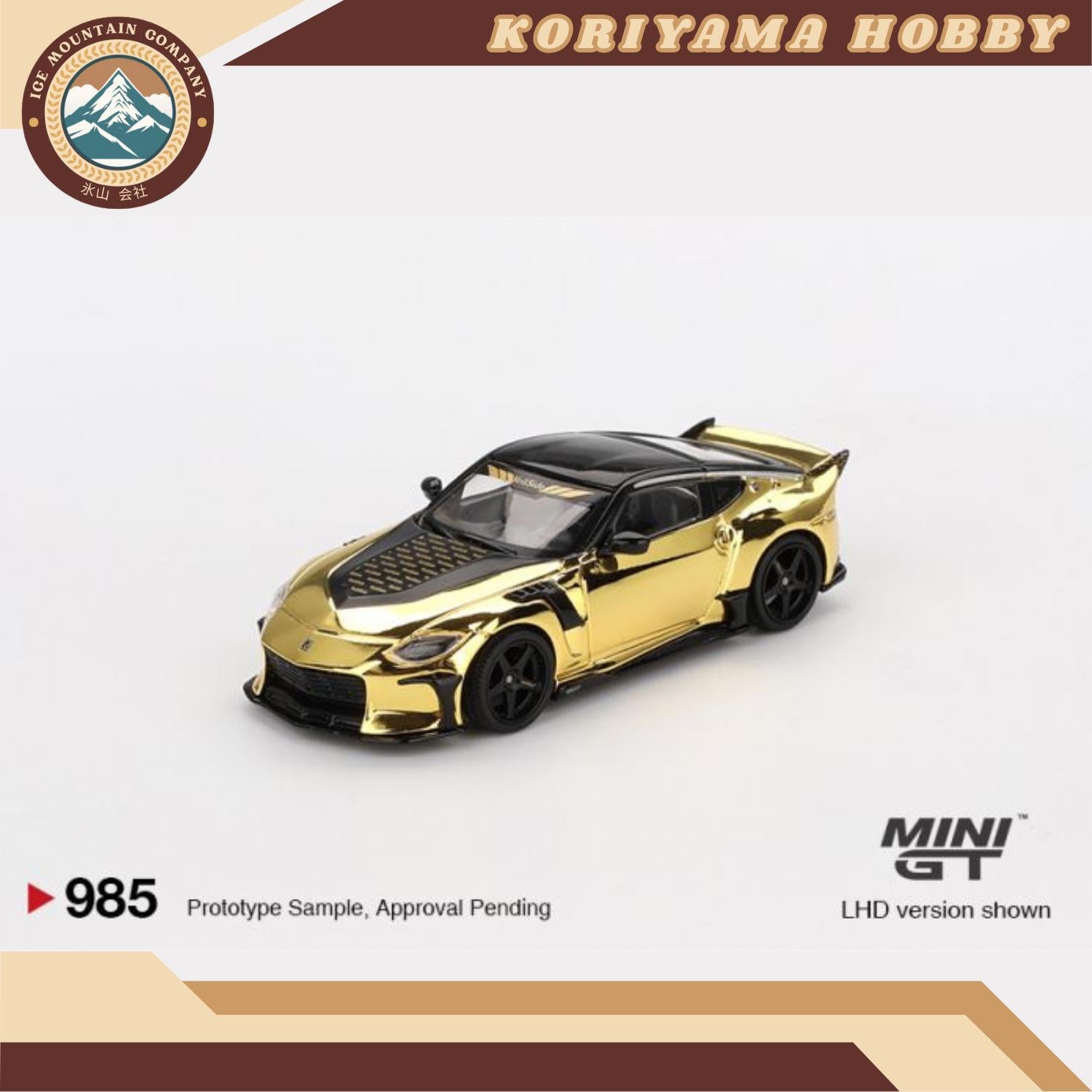 Mini GT 985 Nissan Z VeilSide FZ400 Gold Chrome MiniGT